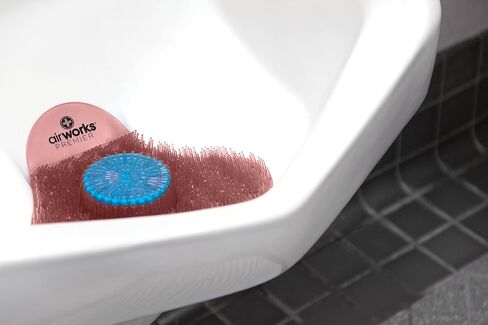 AirWorks AWSP234 Premier Urinal Screen with Block, Vineyard, Purple, 5" Height x 4" Length (Pack of 12) in Saudi Arabia