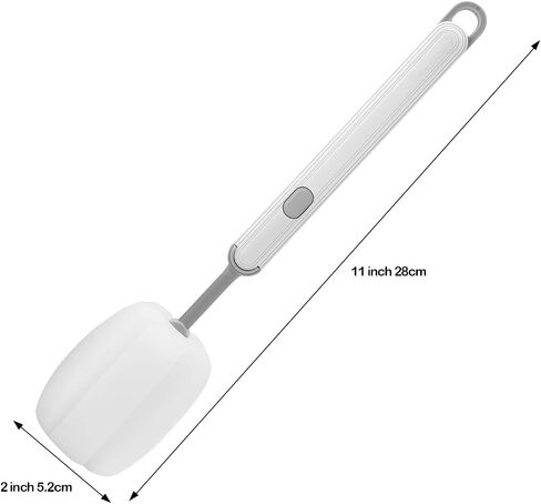 Bottle Brush Water Bottle Cleaner - Pack of 2 Cup Cleaner Brush Set with Soft Sponge for Washing,Baby Bottle Brush,Cup Cleaner Brush,Replacement Sponge Head (White) in Saudi Arabia