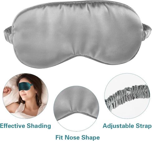 Sleep Mask 4 Pcs Silk Eye Cover Soft Satin Blindfold Elastic Strap Night Eyeshade Travel Nap Snoring Blackout Eye Shade Portable Sleeping Mask Meditation Nap Covering in Saudi Arabia