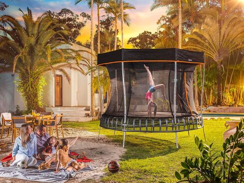 Thunder Springless Trampoline 12 FT 14 FT Trampoline with Enclosure - Recreational Trampolines with AntiRust Coating, ASTM Approved Outdoor Trampoline for Kids in Saudi Arabia