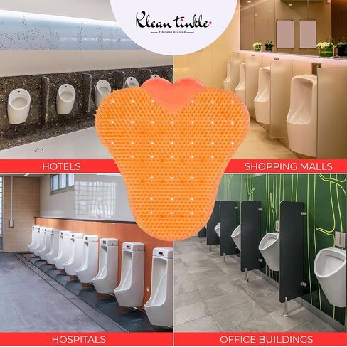 Men's Deodorizing Bathroom Urinal Screens Mats Stay Scented for Up to 30 Day Anti-Splash Mats Filters Debris Fits Most Urinal Brands at Restaurant Offices (Pack of 1, Orange) in Saudi Arabia