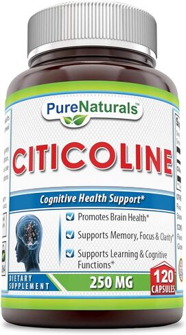 Pure Naturals - Citicoline Dietary Supplement - 250 Milligrams - 120 Capsules - Supports Brain Health - Promotes Better Memory and Focus in Saudi Arabia