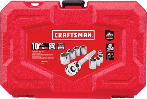 CRAFTSMAN Mechanics Tool Set, Metric, 3/8 Inch Drive, 10 Piece (CMMT34564) in Kuwait