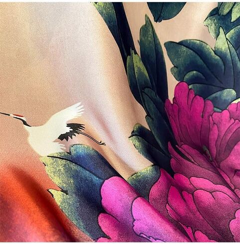 وشاح Weximil 100% بملمس حريري كبير - وشاح نسائي طويل من الساتان وشاح مصمم على الموضة خفيف الوزن in Kuwait