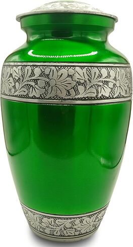 جرة حرق الجثث للرماد البشري - جرة جنازة مصنوعة يدويًا - جرة بأسعار معقولة للرماد - جرة كبيرة مع حقيبة تذكار، الجرار التذكارية المثالية لرماد البالغين - الجرار الزخرفية الجميلة in Kuwait