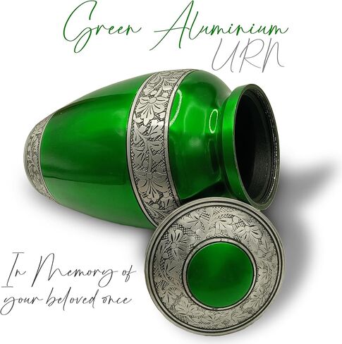 جرة حرق الجثث للرماد البشري - جرة جنازة مصنوعة يدويًا - جرة بأسعار معقولة للرماد - جرة كبيرة مع حقيبة تذكار، الجرار التذكارية المثالية لرماد البالغين - الجرار الزخرفية الجميلة in Kuwait