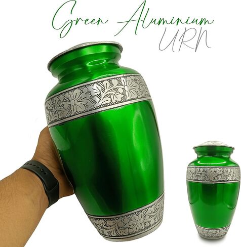 جرة حرق الجثث للرماد البشري - جرة جنازة مصنوعة يدويًا - جرة بأسعار معقولة للرماد - جرة كبيرة مع حقيبة تذكار، الجرار التذكارية المثالية لرماد البالغين - الجرار الزخرفية الجميلة in Kuwait