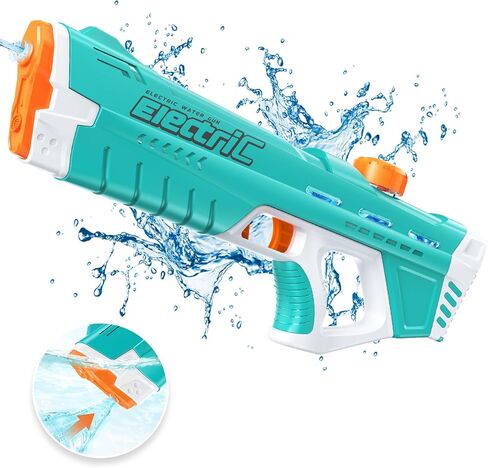 Electric Water Gun for Kids & Adults, Automatic Suction Water Gun with up to 35 Ft Long Range, Summer Outdoor Squirt Gun Toys for Boys Girls Swimming Pool Party Beach Activity (Green) in Kuwait