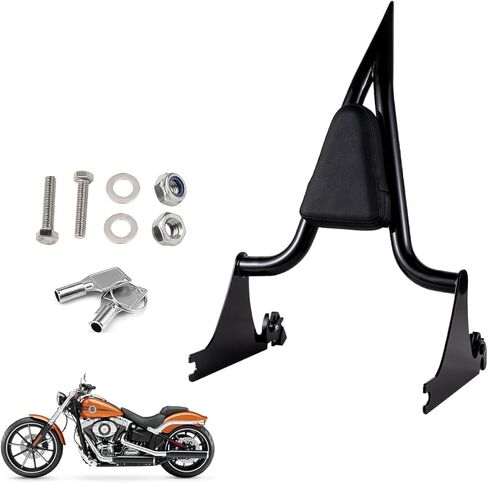 مسند ظهر للركاب قطعة واحدة قابل للتعديل مع قفل مناسب Harley Breakout FXSB FXSE FXST مع طقم إرساء (قطعة واحدة-أسود) in Kuwait