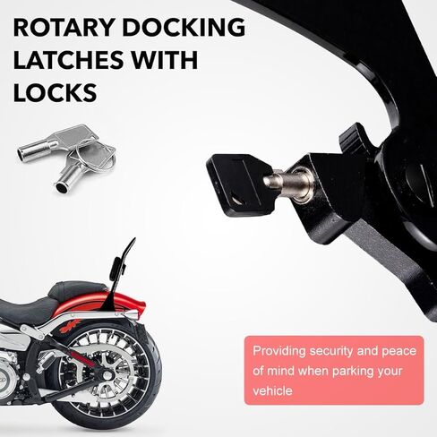 مسند ظهر للركاب قطعة واحدة قابل للتعديل مع قفل مناسب Harley Breakout FXSB FXSE FXST مع طقم إرساء (قطعة واحدة-أسود) in Kuwait