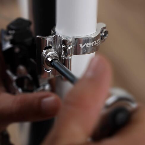 Venzo Bike Adjustable Braze-On Front Derailleur Adapter Clamp for MTB Road Bicycles - Compatible with Shimano Sram in Saudi Arabia