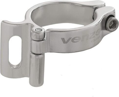 Venzo Bike Adjustable Braze-On Front Derailleur Adapter Clamp for MTB Road Bicycles - Compatible with Shimano Sram in Saudi Arabia