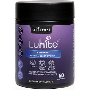 Lunite | Helps You to Fall Asleep Faster | Non-Habit Forming | Sustained Release Microactive Melatonin, Magnolia Bark & Skullcap in Saudi Arabia