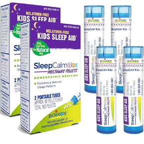 Boiron SleepCalm Kids Sleep Aid for Deep, Relaxing, Restful Nighttime Sleep - Melatonin-Free and Non Habit-Forming - 80 Pellets per Tube - 4 Total Tubes Sleep Calm Bundle