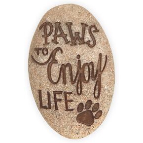 49724 Paws to Enjoy Life Pawsitive Stone, Multi