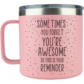 KLUBI Inspirational Gifts for Men Sometimes You Forget You’re Awesome Mug Birthday Gifts For Men Thank You Gifts For Men 14 Ounce Tumbler for Men Birthday Gift Ideas Travel Cup Dad Gifts for Birthday