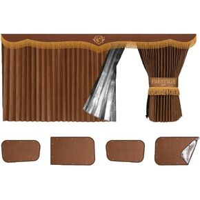 فولفو vnl جميع موديلات Sleeper (2004-current) ستائر نافذة الشاحنة العاكسة للشمس باللون الأسود Prestige-Line in Kuwait