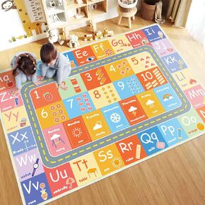 Kids Carpet 4x6ft Car Rug Play Mat Great for Kids Enjoy City Life- Play Learn Safely and Non Slip- Kids Educational Road Traffic Play Mat for Kids Room Nursery Rug Playroom Classroom KR1