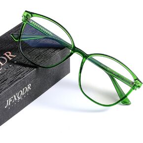 Women's Blue Light Blocking Glasses, TR90 Frame Computer Gaming Eyeglasses Anti Eyestrain & UV RF6208