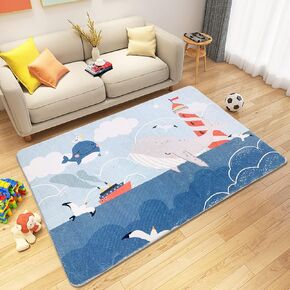 ABREEZE Kids Rug Play Mat Ultra Soft Rugs for Kids Room, 3.3'x5' Non Slip Cute Ocean Children Nursery Rug Baby Rug Area Rug Kids Carpet for Bedroom Decor Playroom Living Room