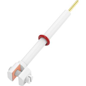 PTFE Copper Electrode Holder, Electrolysis Cells Electrode Clamp Solid Sample Conductive Holder Clip with 10 x 10 mm High-Purity Copper Sheet and PTFE Body