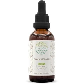 Agaricus Blazei B120 Alcohol-Free Herbal Extract Tincture, Concentrated Liquid Drops Natural Agaricus Blazei (Agaricus blazei murill) Dried Mushroom (4 fl oz)