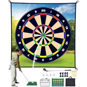 Casual Golf Game Set - Includes Golf Game Mat, 16 Golf Balls, 4 Stakes Available for Outdoor Use, Golf Chipping Mat, Carrying Bag-Mini Golf Course, Golf Training Aid Equipment for Indoor Outdoor Game