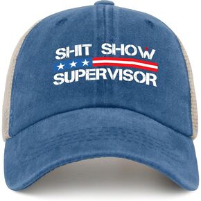 Meme caps for Men Shit Show Supervisor Cap Meme Gifts for Men