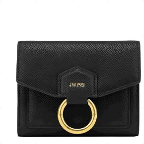 JW PEI Stella Wallet - Black Grained Vegan Leather