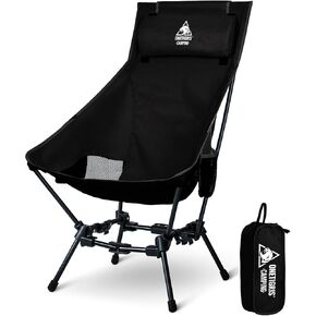 OneTigris Dragonhide Camping Chair with Pillow Design, Comfortable Widened Seat Folding Chair, 275 lbs Capacity
