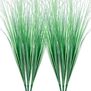 32 Inch Tall Foxtail Reed Onion Grass, 6 Pack UV Resistant Full Shrubs Artificial Plants Indoor Outdoor Living Room Dining Table Garden Office Patio Housewarming Gift