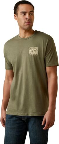 ARIAT mens Mns Western Vertical Flag Ss Tshrt Mhthr Shirt in Kuwait