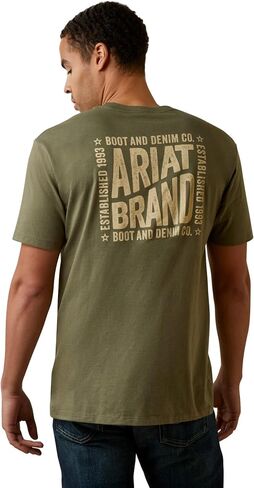 ARIAT mens Mns Western Vertical Flag Ss Tshrt Mhthr Shirt in Kuwait