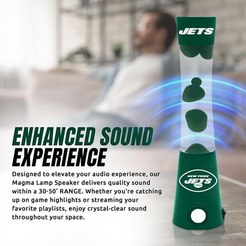 مصباح Magma Team 2 في 1 من Sporticulture مع مكبر صوت بلوتوث مدمج - مصباح Magma Team مقاس 16.5 بوصة NFL مع اتصال منفذ قياسي ومصباح 30 واط (مضمن) - Baltimore Ravens in Kuwait