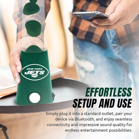 مصباح Magma Team 2 في 1 من Sporticulture مع مكبر صوت بلوتوث مدمج - مصباح Magma Team مقاس 16.5 بوصة NFL مع اتصال منفذ قياسي ومصباح 30 واط (مضمن) - Baltimore Ravens in Kuwait