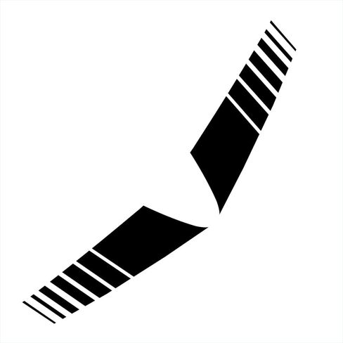 Car Decal Racing Stripes Hood Decal Vinyl Decoration Accessories Suitable for Truck Pickup SUV Vehicle Waterproof Door Body Side Decal Decoration (Style D Black) in Saudi Arabia
