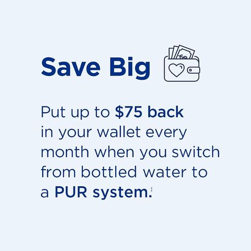 PUR PLUS 30-Cup Water Filter Dispenser with 1 Lead-Reducing PUR PLUS Filter, Dishwasher Safe, Powerful Filtration, Large Capacity with Slim, Space-Saving Design, White (DS1811Z) in Saudi Arabia