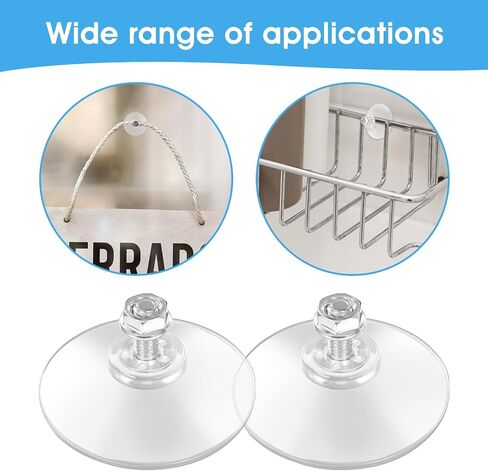 6Pcs Strong Thickened Sucker Suction Cup Table PVC Sucker Pads Clear PVC Sucker Pads Round Threads Suction Cups Extra Strong Adhesive Glass Suction Holder for Outdoor Kitchen Bathroom Window in Saudi Arabia