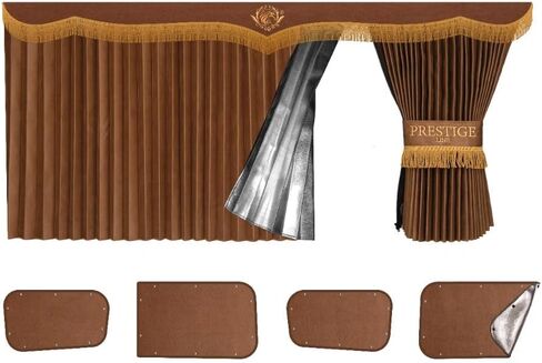 فولفو vnl جميع موديلات Sleeper (2004-current) ستائر نافذة الشاحنة العاكسة للشمس باللون الأسود Prestige-Line in Kuwait