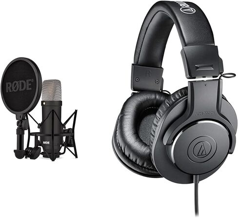 RØDE NT1 Signature Series Condenser Microphone with SM6 Shockmount and Pop Filter - Black in Saudi Arabia
