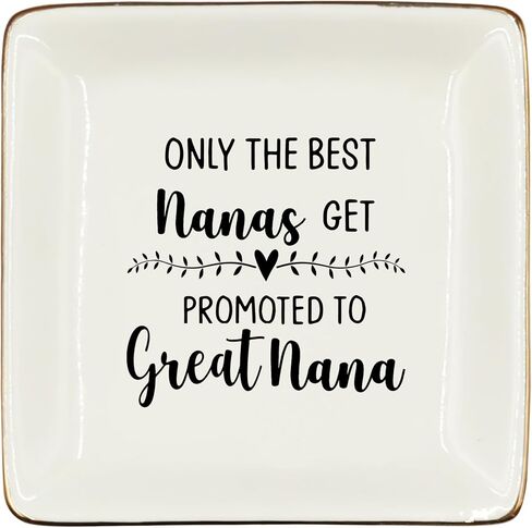 WODMIS 242-Hh-Ssp Aunt Gifts Ceramic Jewelry Tray, Only The Best Aunts Get Promoted To Great Aunt Jewelry Plate Dish, New Aunt Ring Trinket Dish, Aunt Pregnancy Announcement Gifts For,Gifts For Aunt in Saudi Arabia