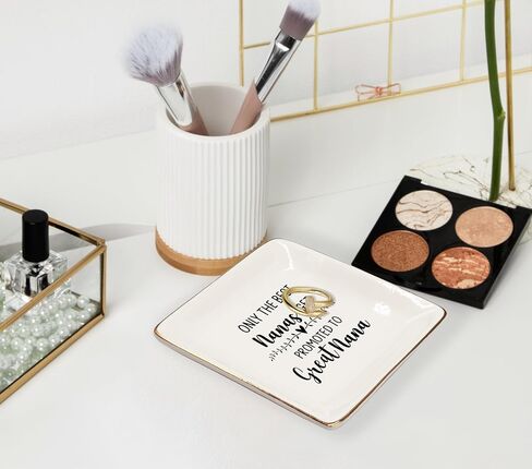 WODMIS 242-Hh-Ssp Aunt Gifts Ceramic Jewelry Tray, Only The Best Aunts Get Promoted To Great Aunt Jewelry Plate Dish, New Aunt Ring Trinket Dish, Aunt Pregnancy Announcement Gifts For,Gifts For Aunt in Saudi Arabia