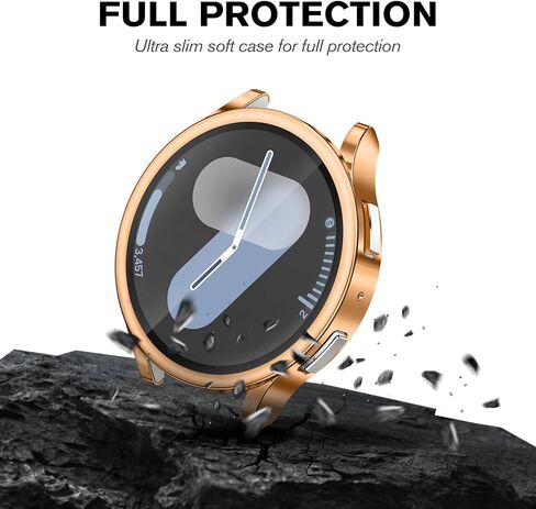 Fintie 4 Pack Cases Compatible with Samsung Galaxy Watch 8 40mm 2025, Premium Soft TPU Screen Protector All-Around Protective Bumper Shell Cover, Black/Silver/Rose Gold/Clear in Kuwait