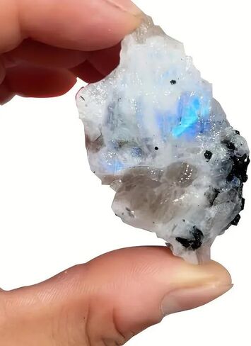 بلورات Zenkeeper Moonstone الخام وأحجار الشفاء للسقوط، أحجار كريمة خشنة لصناعة المجوهرات، والشفاء، والتأمل، والريكي (3 قطع) in Kuwait