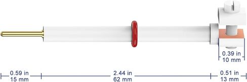 PTFE Copper Electrode Holder, Electrolysis Cells Electrode Clamp Solid Sample Conductive Holder Clip with 10 x 10 mm High-Purity Copper Sheet and PTFE Body in Saudi Arabia