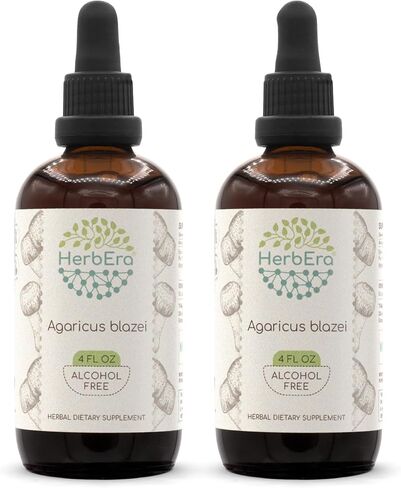 Agaricus Blazei B120 Alcohol-Free Herbal Extract Tincture, Concentrated Liquid Drops Natural Agaricus Blazei (Agaricus blazei murill) Dried Mushroom (4 fl oz) in Saudi Arabia