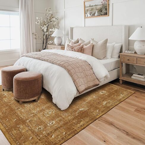 Light Pink Nursery Area Rug 6x9 for Bedroom Girls,Washable Baby Blush Pink Boho Floral Rug,Super Soft Faux Wool Machine Washable Carpet Area Rugs for Kids Room Playroom in Saudi Arabia