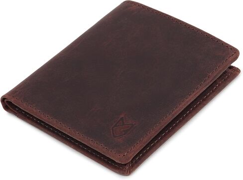 FOXHACKLE Slim Bifold Leather Wallet for Men with Secret Hidden Pocket and Coin Pocket, Dedicated SIM and Ejector Pin Slot | RFID Blocking Men’s Wallet with Separate Bill Section(Blue Tannish) in Saudi Arabia