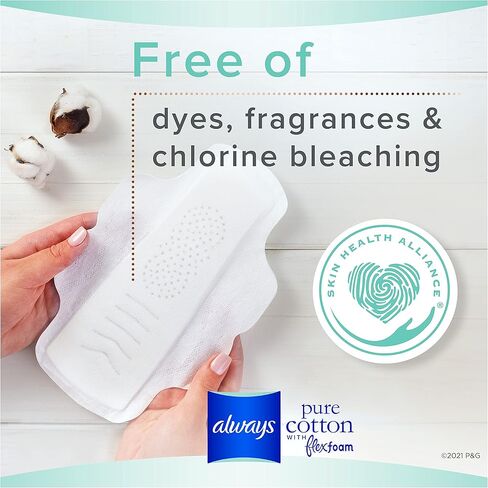 أولويز، قطن نقي مع وسادات فليكس فوم ذات تدفق ثقيل مقاس 2، 24 قطعة in Kuwait