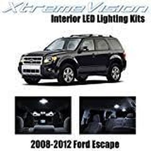 مصابيح LED داخلية XtremeVision لسيارة Ford Escape 2008-2012 (8 قطع) مجموعة مصابيح LED داخلية زرقاء + أداة تثبيت in Saudi Arabia